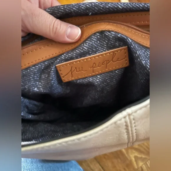 Free People Scalloped Messenger Bag with two handles - Picture 13 of 13